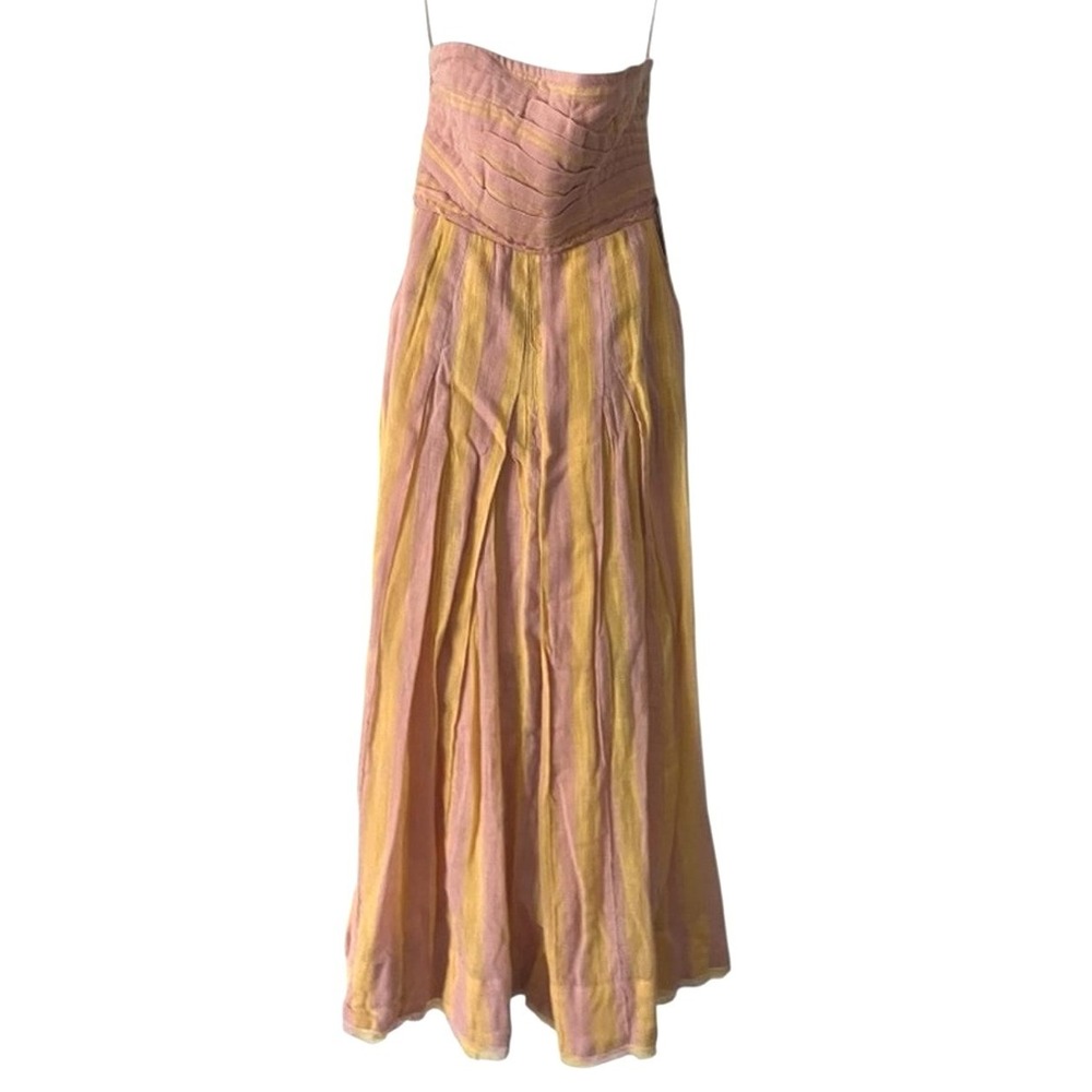 Free People Women's Maxi Dress Sz Small NWT $168 Retail Stripe Me Up Pink/Yellow